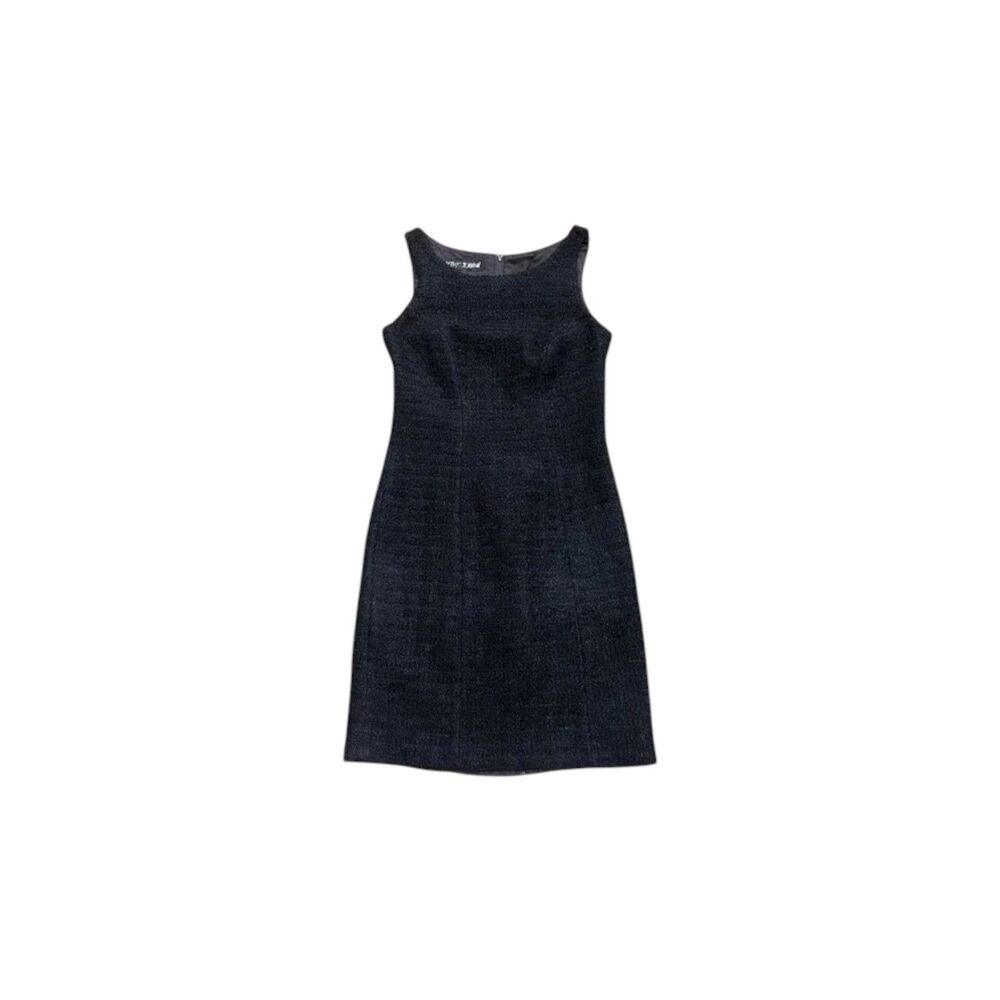 1990s Betsey Johnson black lbd knit tweed like mini dress made in USA size small